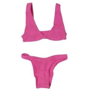 BOND-EYE Scout Bikini Set Swimsuit Crinkle ONE SIZE Candy Pink NWT 🩷